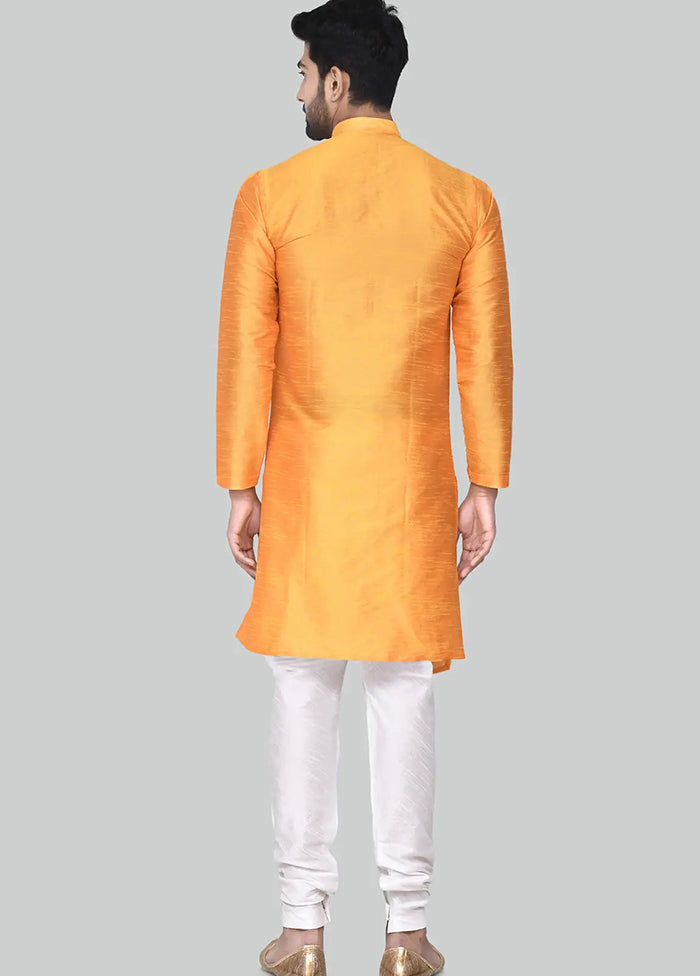 Orange Silk Kurta And Pajama Set VDSF1802455