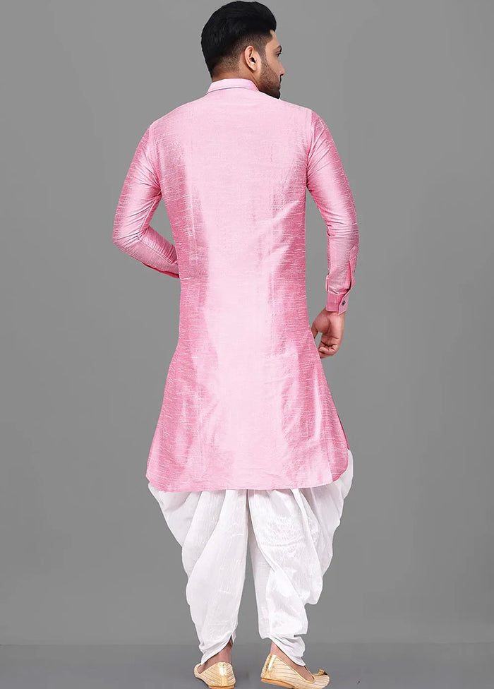Pink Silk Kurta And Pajama Set VDSF1802560